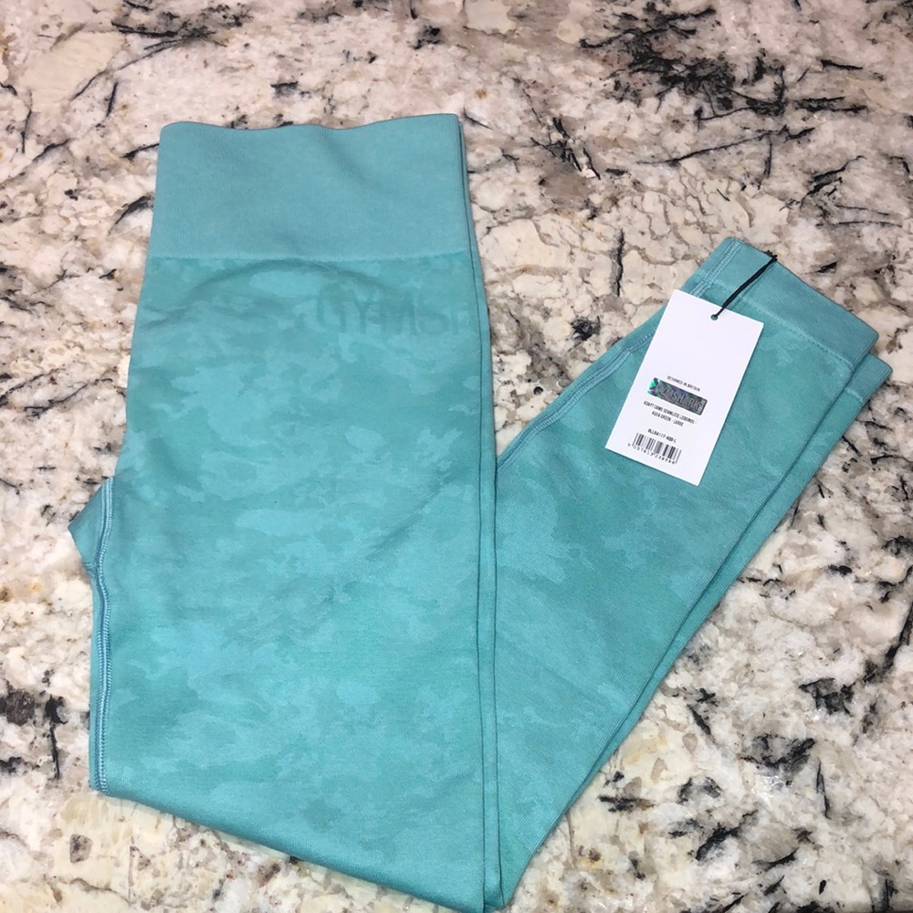 Gymshark Adapt Camo Seamless Leggings - Light Green